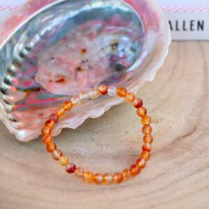 Carneool Kogelarmband 6mm